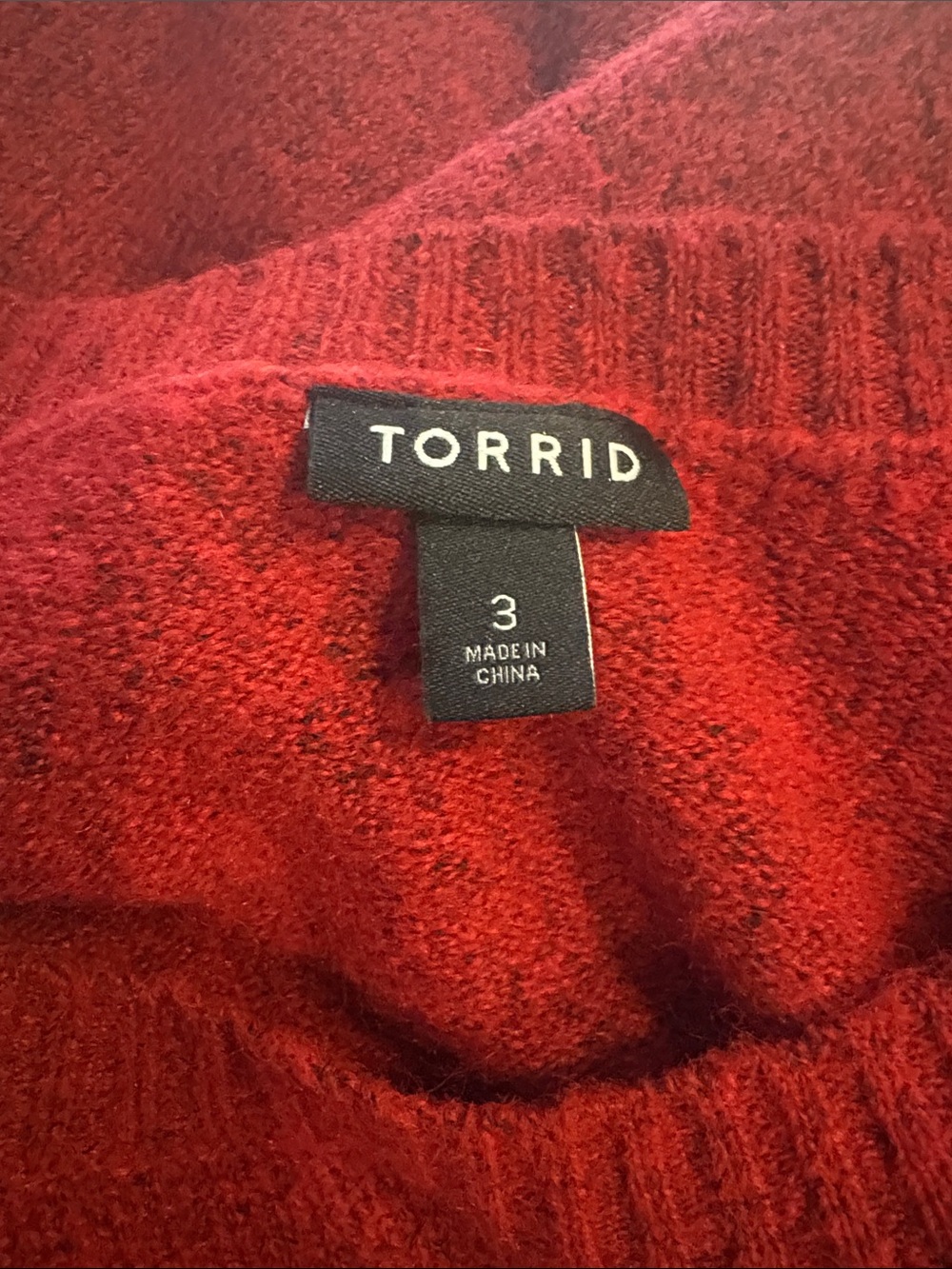 Torrid Red Cozy Knit Sweater - Picture 3 of 5